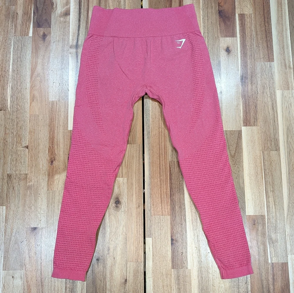 Gymshark Women's Vital Leggings Size M Pink Seamless Compression Gym Yoga Run - Picture 4 of 13